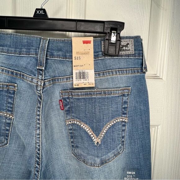 New! Levi’s 515 Bootcut Mid-Rise Medium Wash Blue Women’s Jeans Sz 6/28 - Picture 10 of 10